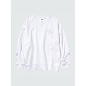 Uniqlo Sanrio Cinnamoroll Long-Sleeve Sweatshirt in White & Purple Size M